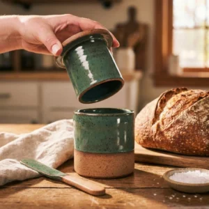 Mantegueira francesa de cerâmica artesanal com acabamento sofisticado e funcional